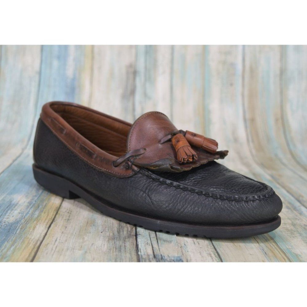 Allen Edmonds Nashua Men's Tassel Loafers Size 11 Black Brown Dress Shoes